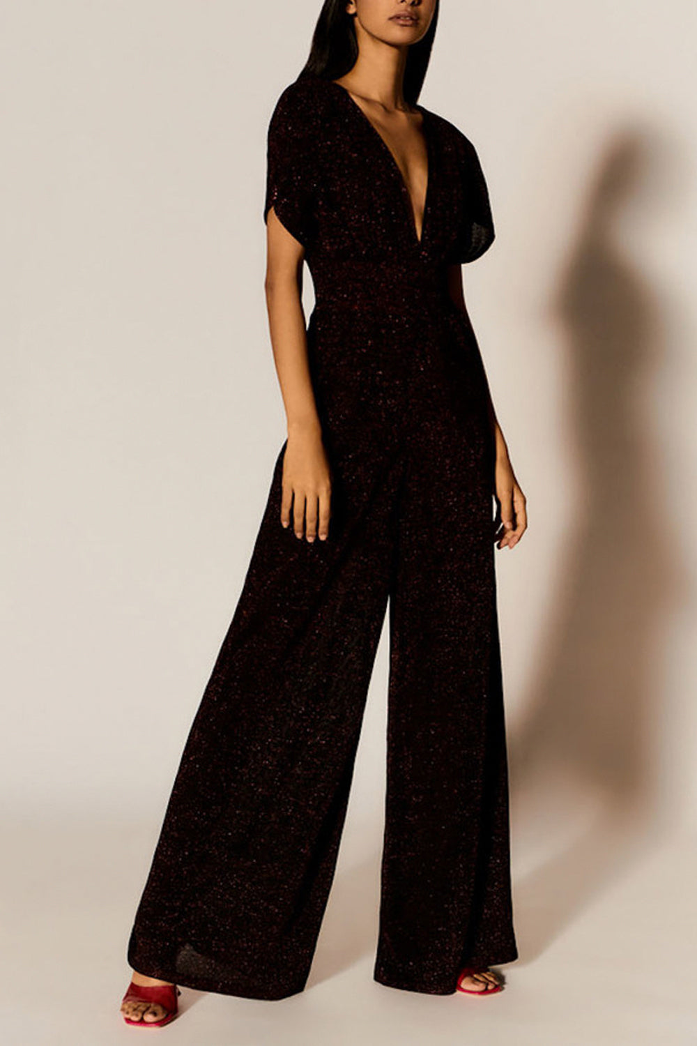 Circus Hotel: Tuta in Lurex Marrone Scuro