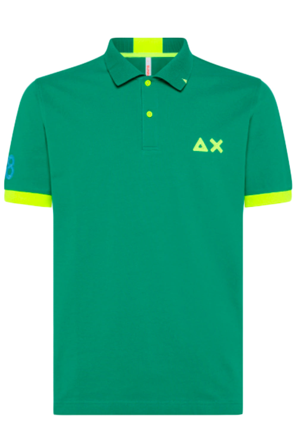 Polo con profili a contrasto SUN 68 A32120-88-Verde-XXX