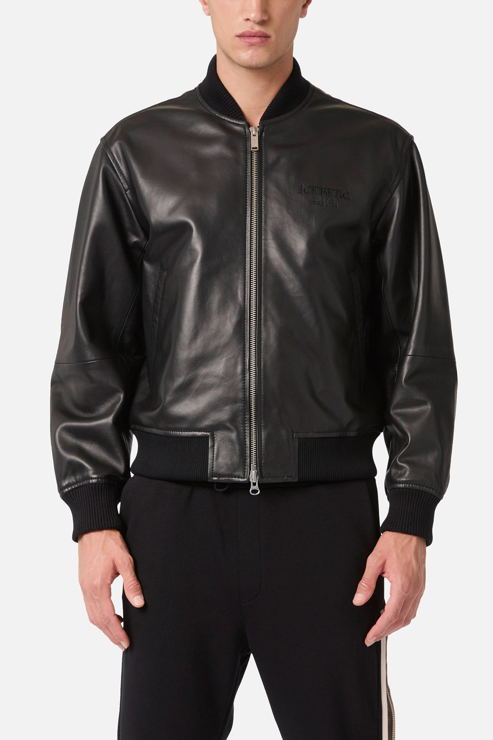ICEBERG Giubbotto bomber in pelle ICEBERG