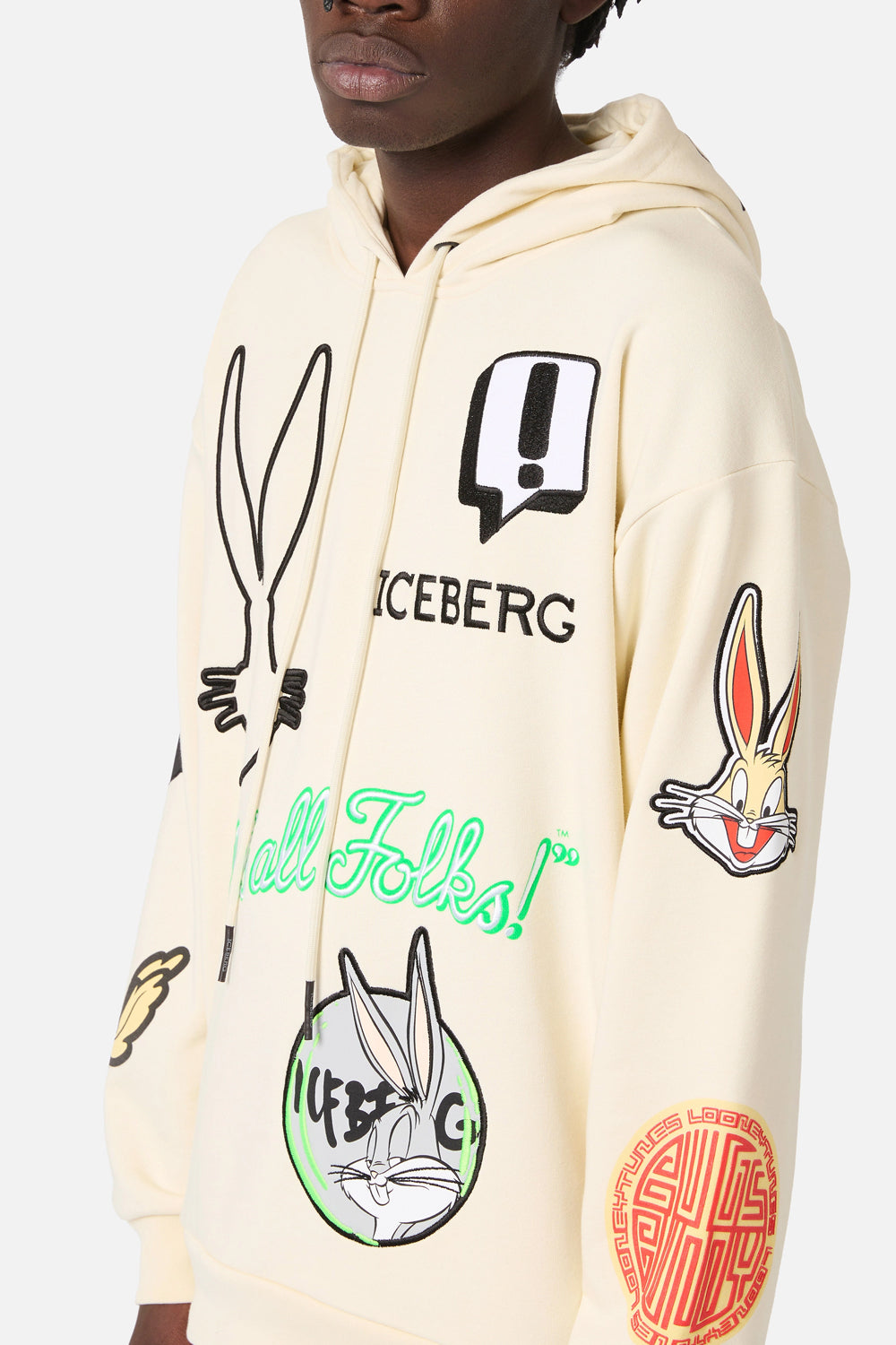 ICEBERG Felpa con cappuccio e patch