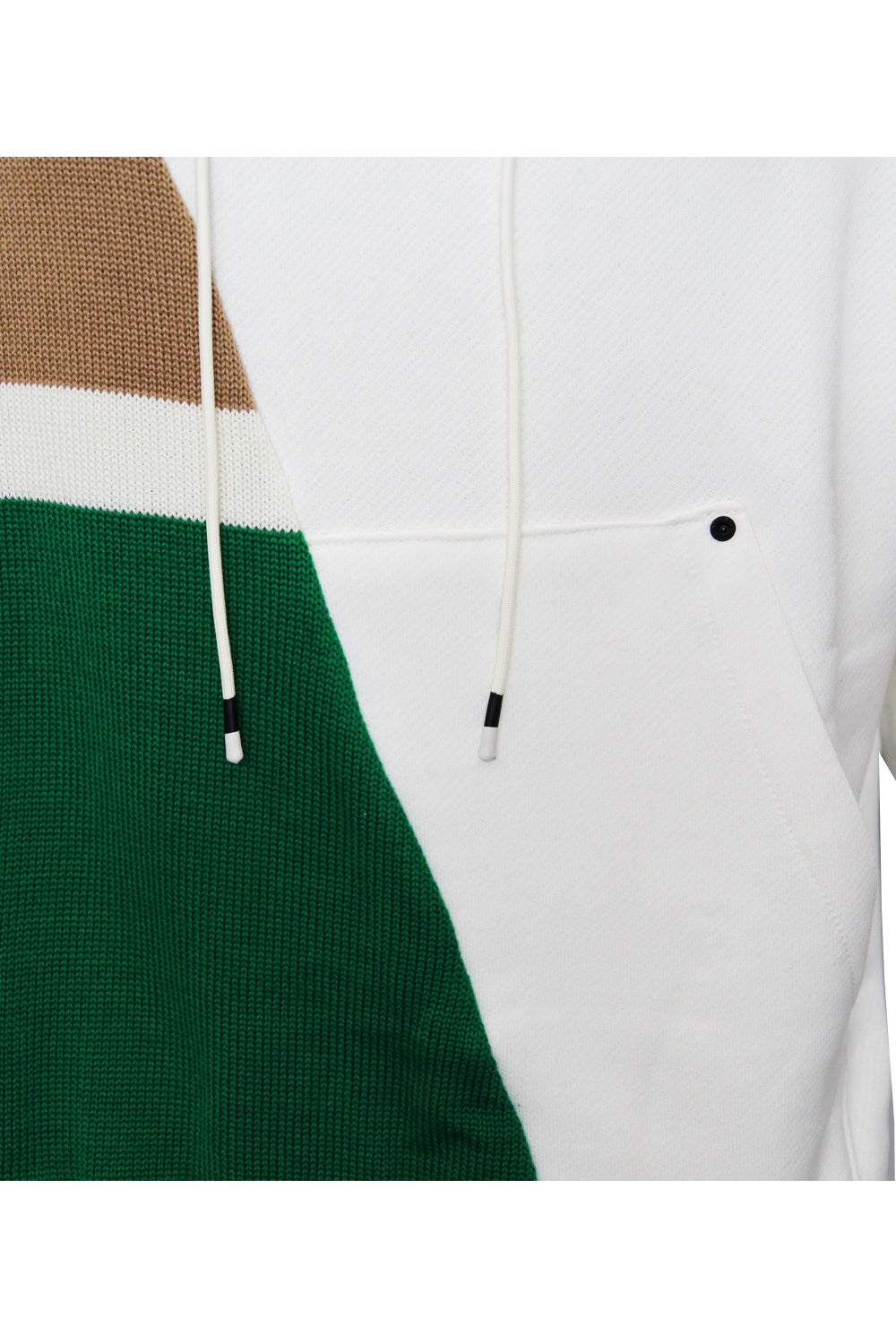 WHITE OVER Felpa con inserti in maglia Felpa WHITE OVER   