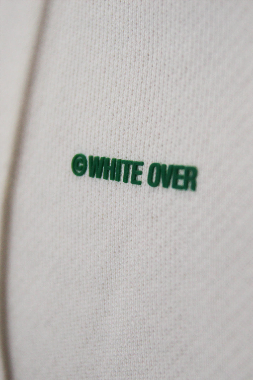 WHITE OVER Felpa con inserti in maglia Felpa WHITE OVER   