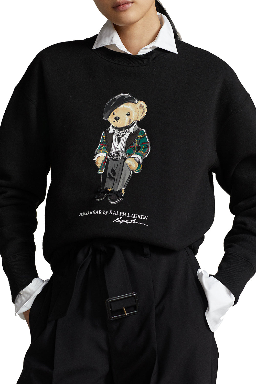 POLO RALPH LAUREN Felpa Tuxedo Polo Bear scozzese POLO RALPH LAUREN