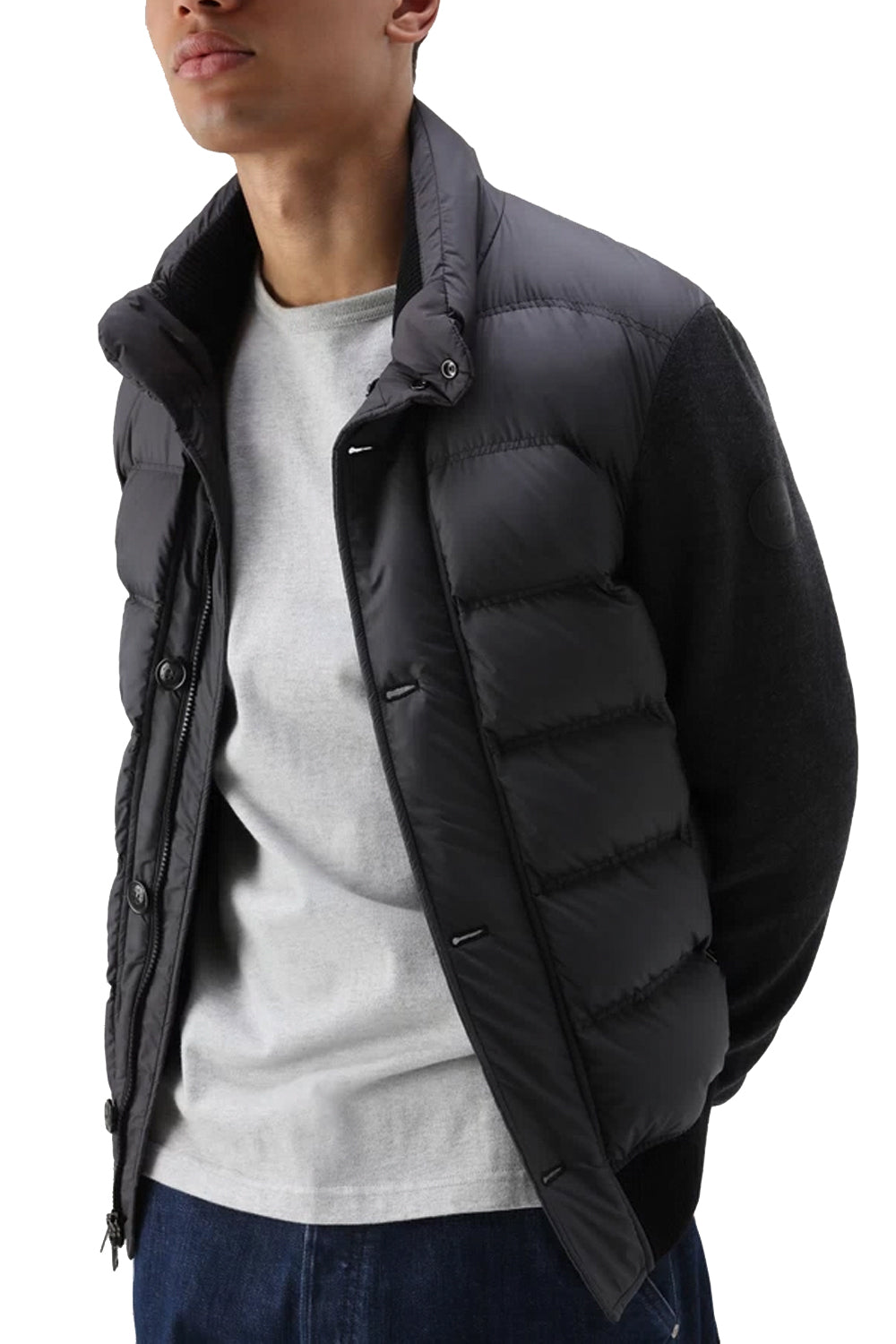 WOOLRICH Giacca ibrida in pile accoppiato di lana e nylon Maglia WOOLRICH   