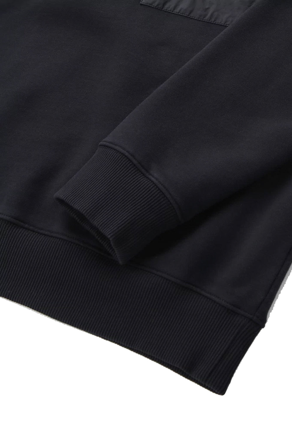 WOOLRICH Felpa a Girocollo in Cotone Organico e Nylon Taslan