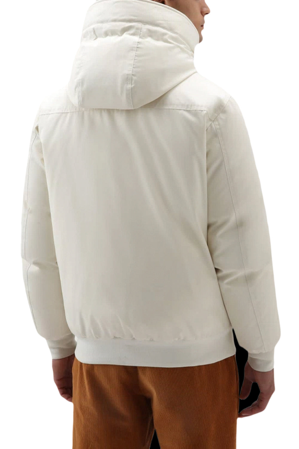 WOOLRICH Giacca Corta Byrd: Imbottita con Cappuccio in Crema