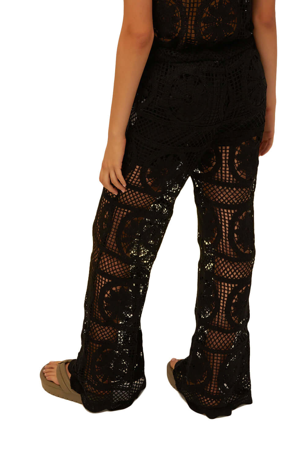 Pantaloni in maxi crochet - ISABELLE BLANCHE Pantalone ISABELLE BLANCHE   