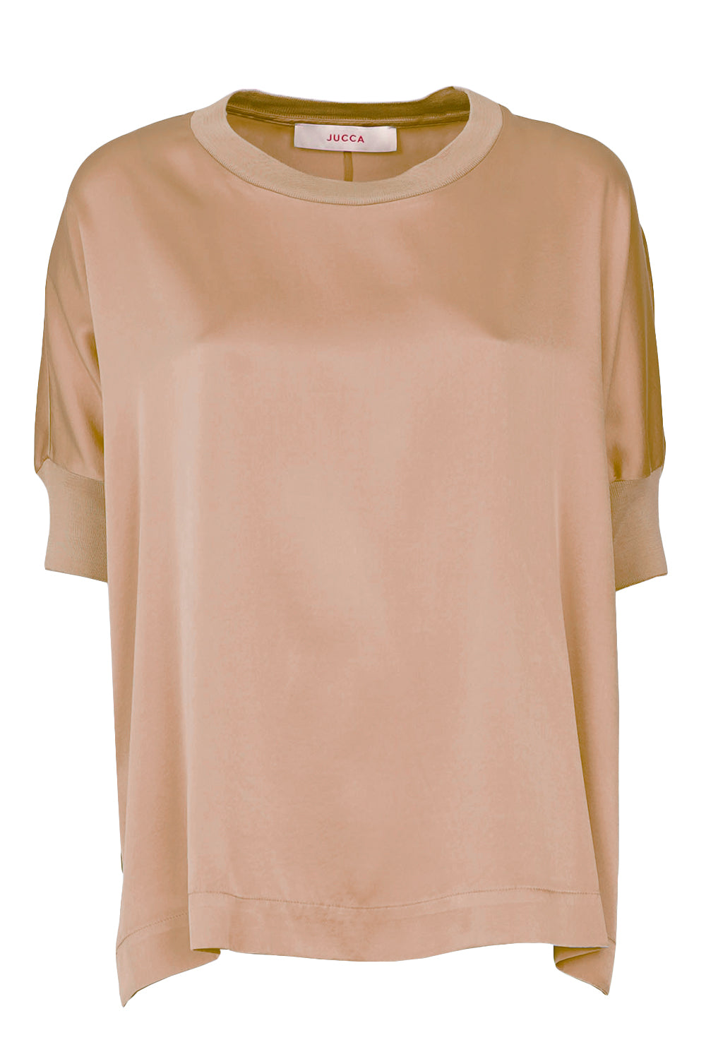 JUCCA Blusa in seta girocollo