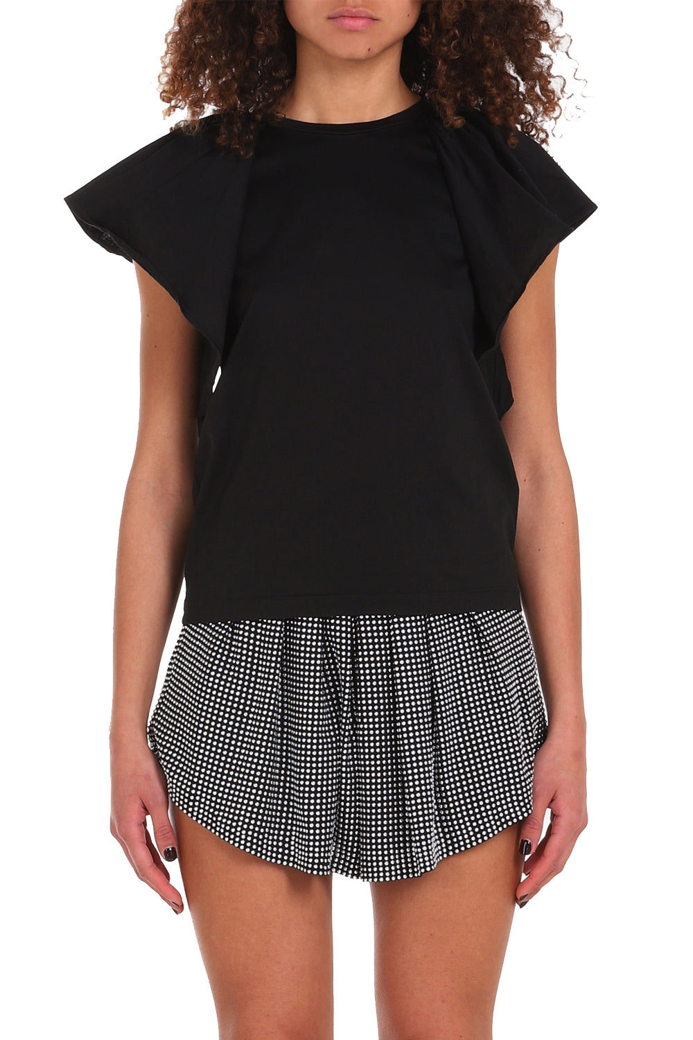 JUCCA T-shirt Girocollo con Manica Aletta