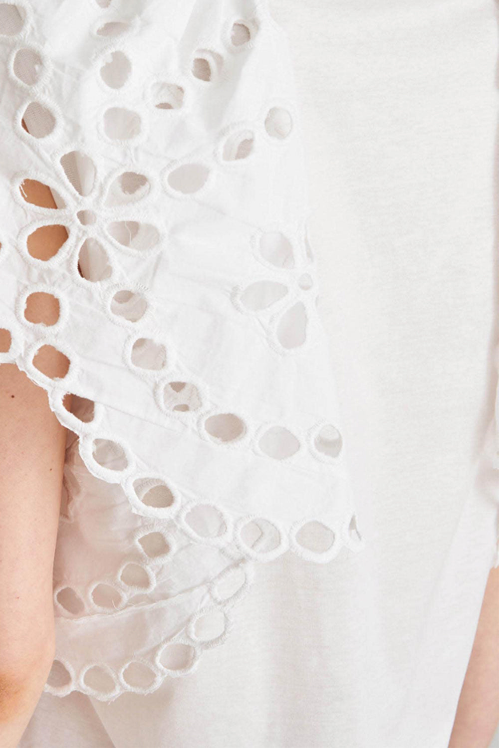 T-shirt con manica sangallo - JUCCA