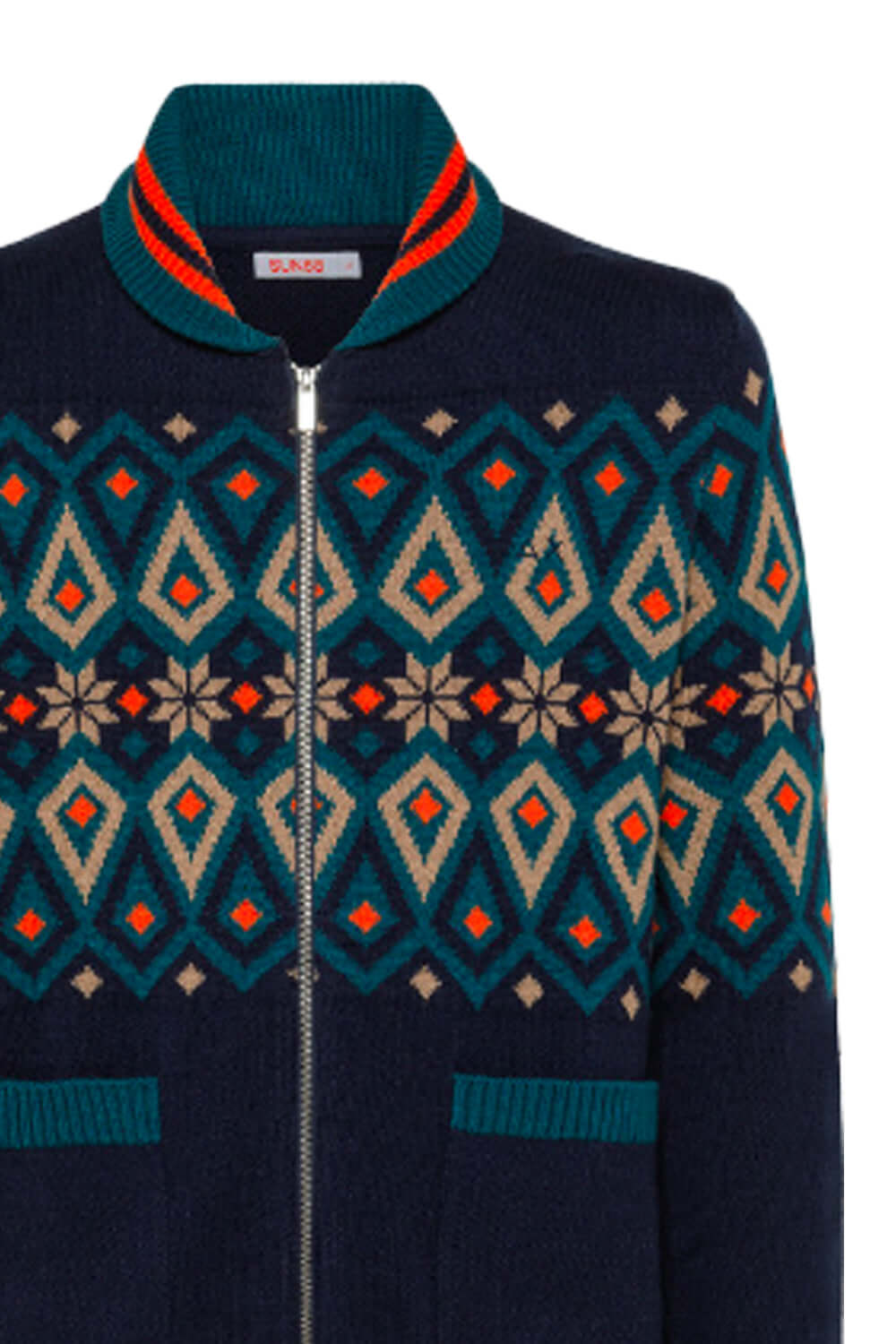 cardigan christmas zip fluo Cardigan SUN 68   
