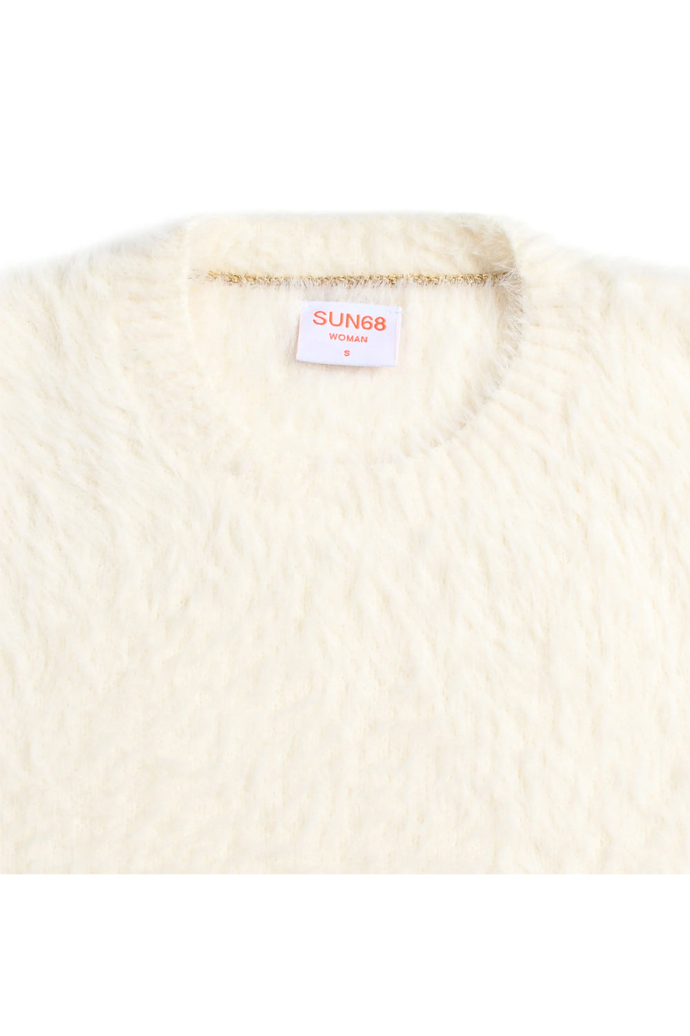 SUN68 Maglia girocollo effetto fur SUN 68