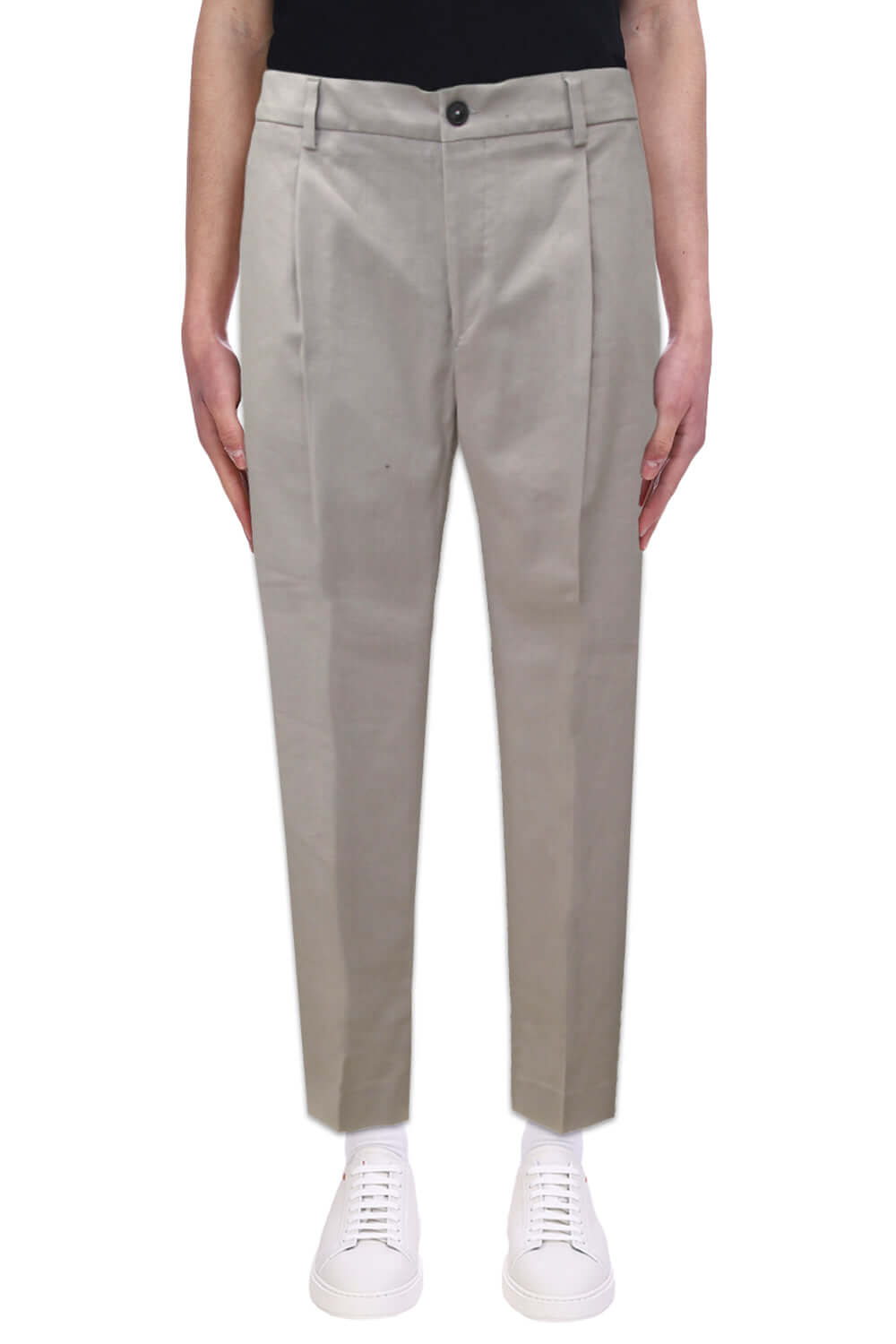 Pantalone con pence ed elastico - BE ABLE BE ABLE