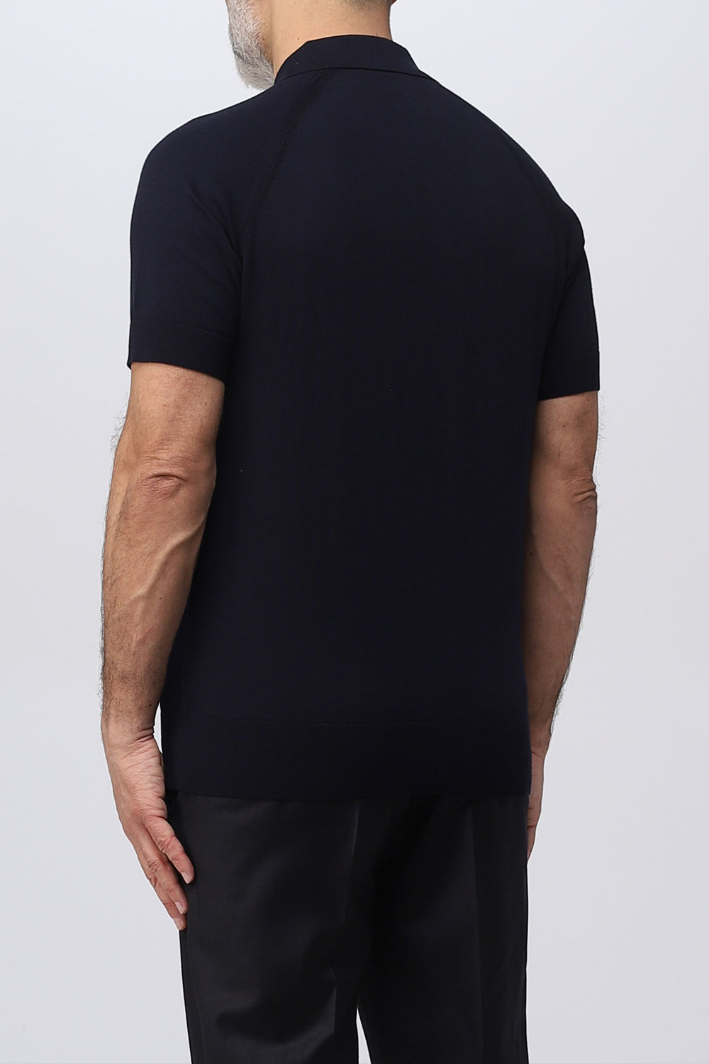 PAOLO PECORA Polo in filo con zip