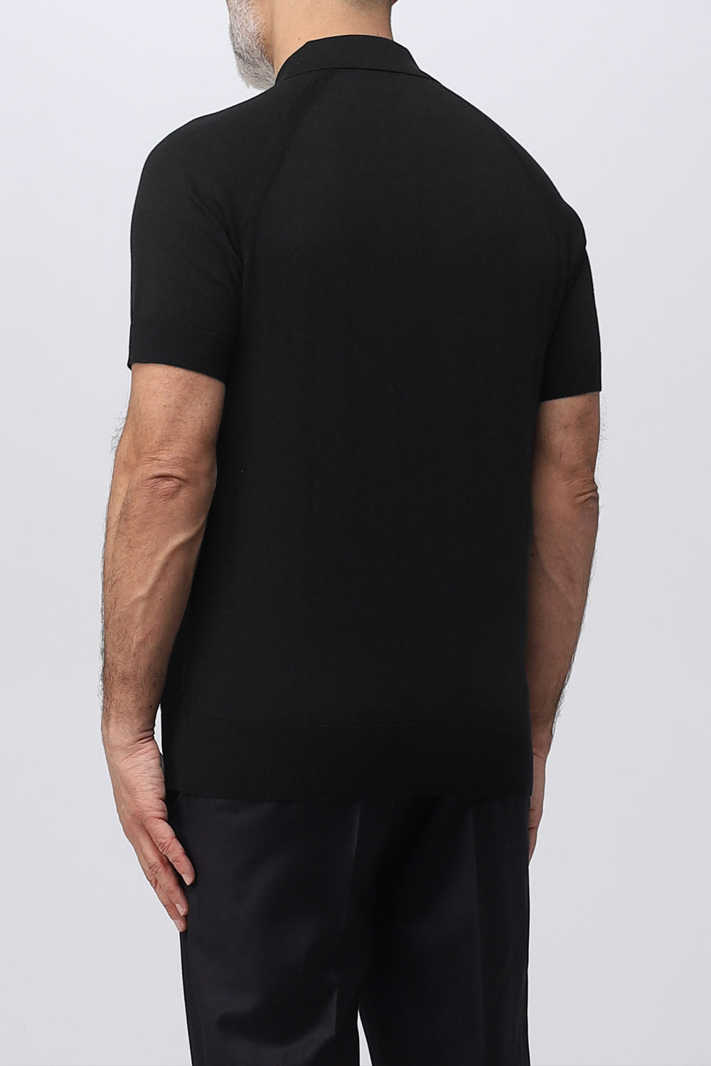 PAOLO PECORA Polo in filo con zip