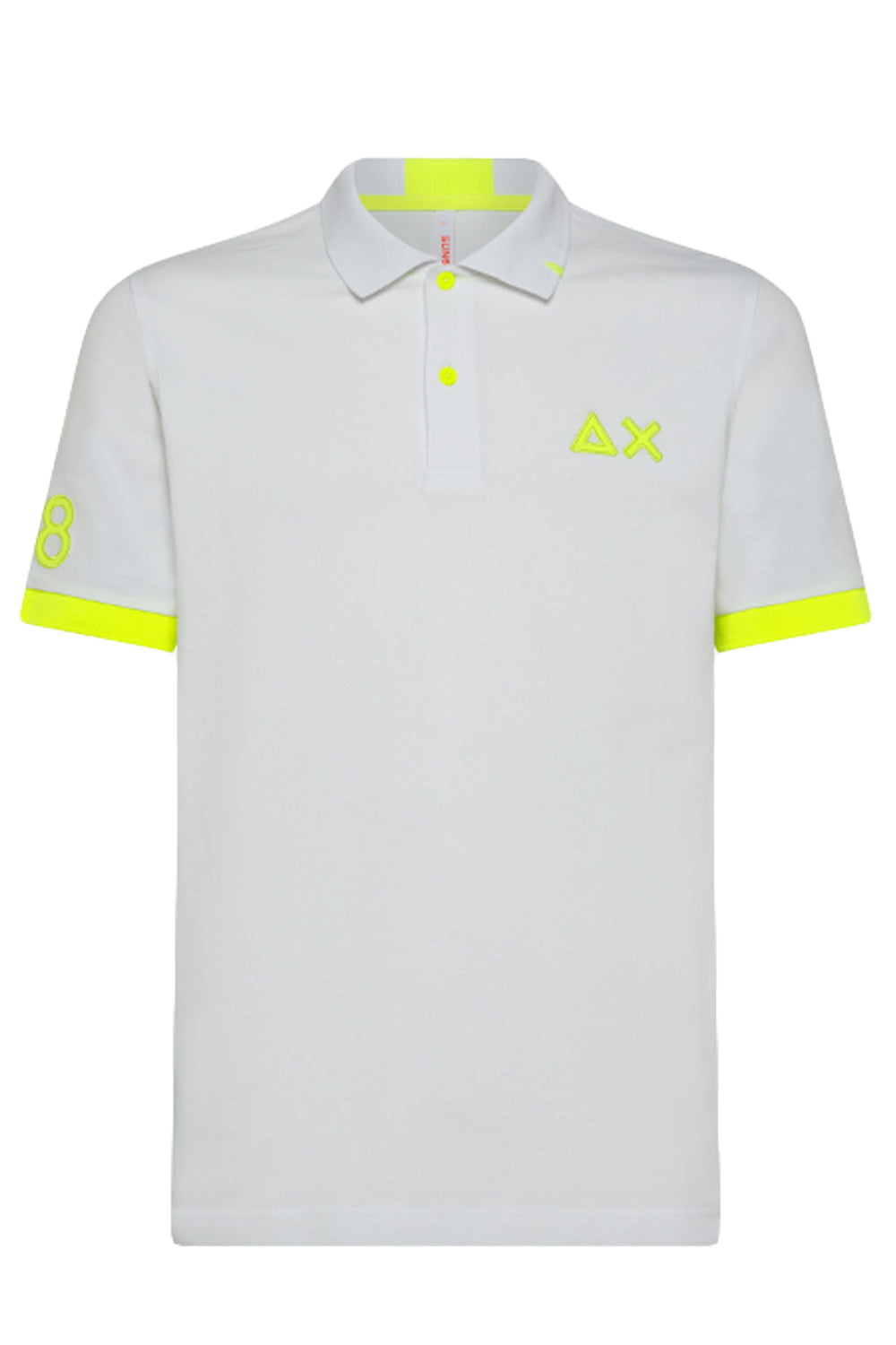 SUN 68 Polo logo fluo