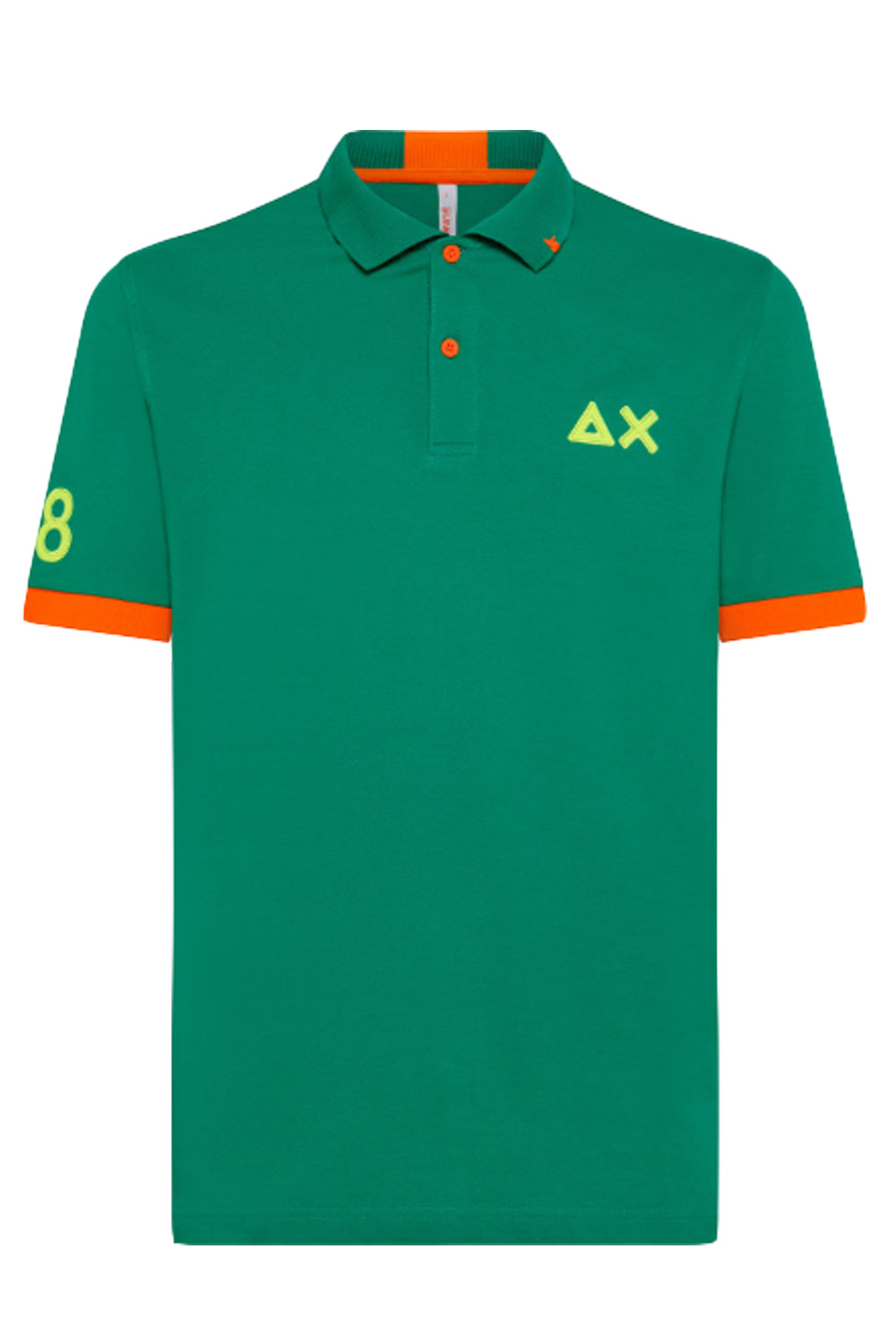 SUN 68 Polo logo fluo