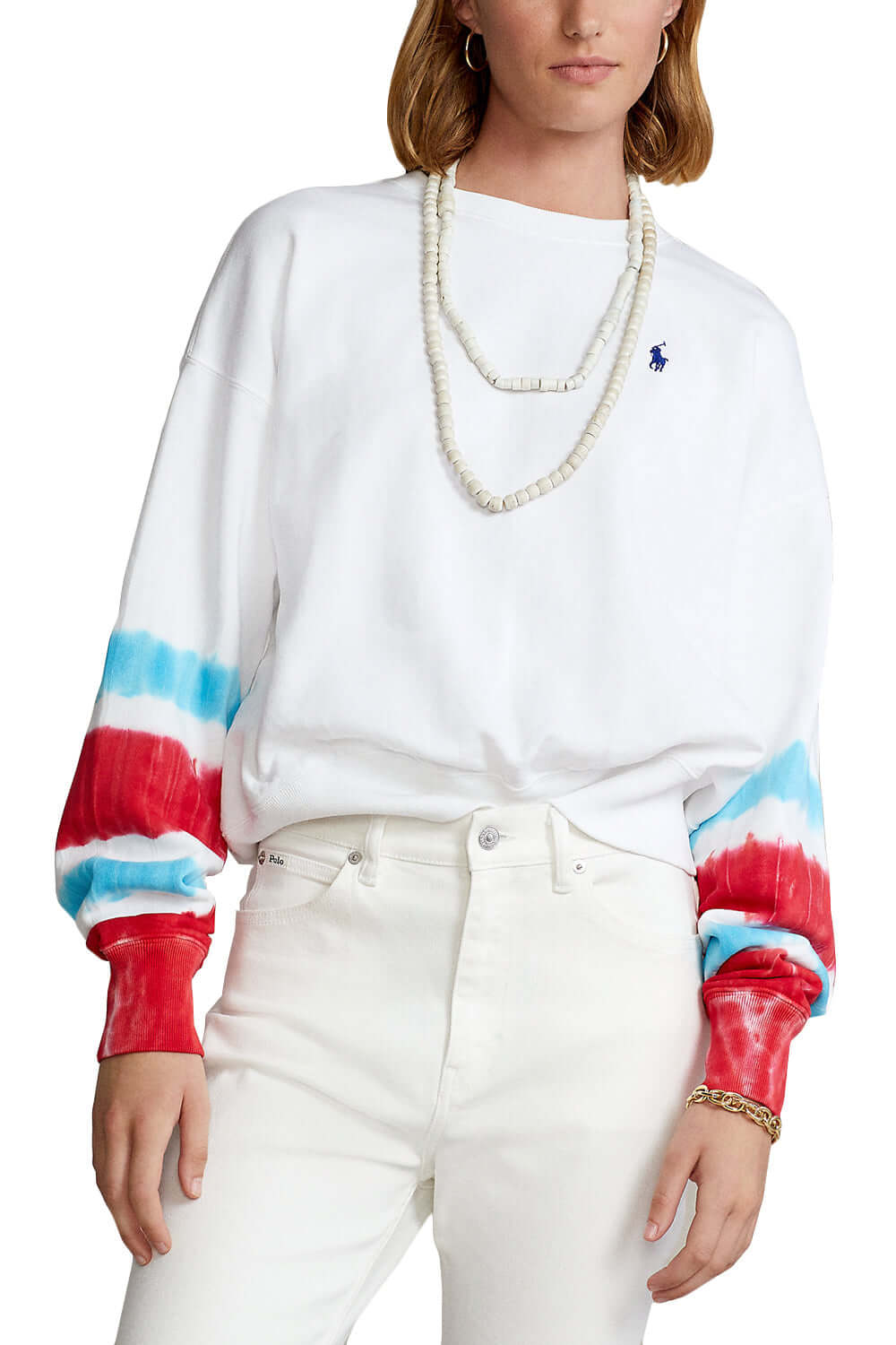 FELPA IN SPUGNA TIE-DYE CON LOGO - POLO RALPH LAUREN POLO RALPH LAUREN