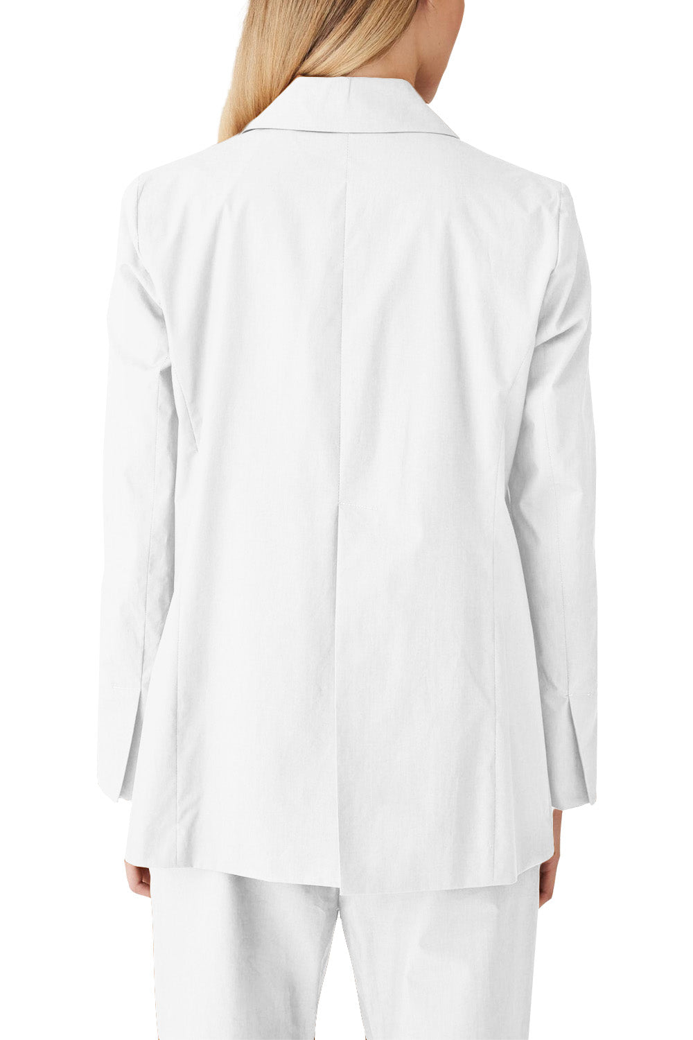 Tailleur in Cotone SUOLI: Giacca Bianca a Un Bottone e Pantaloni Elasticizzati