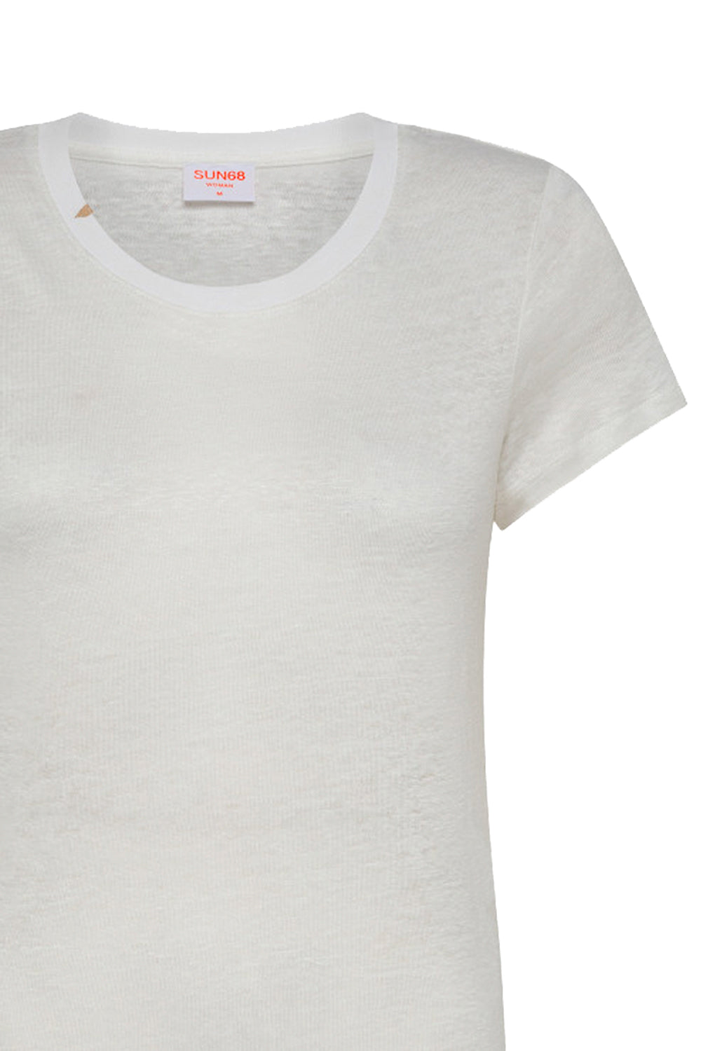 SUN 68 T-shirt in lino girocollo