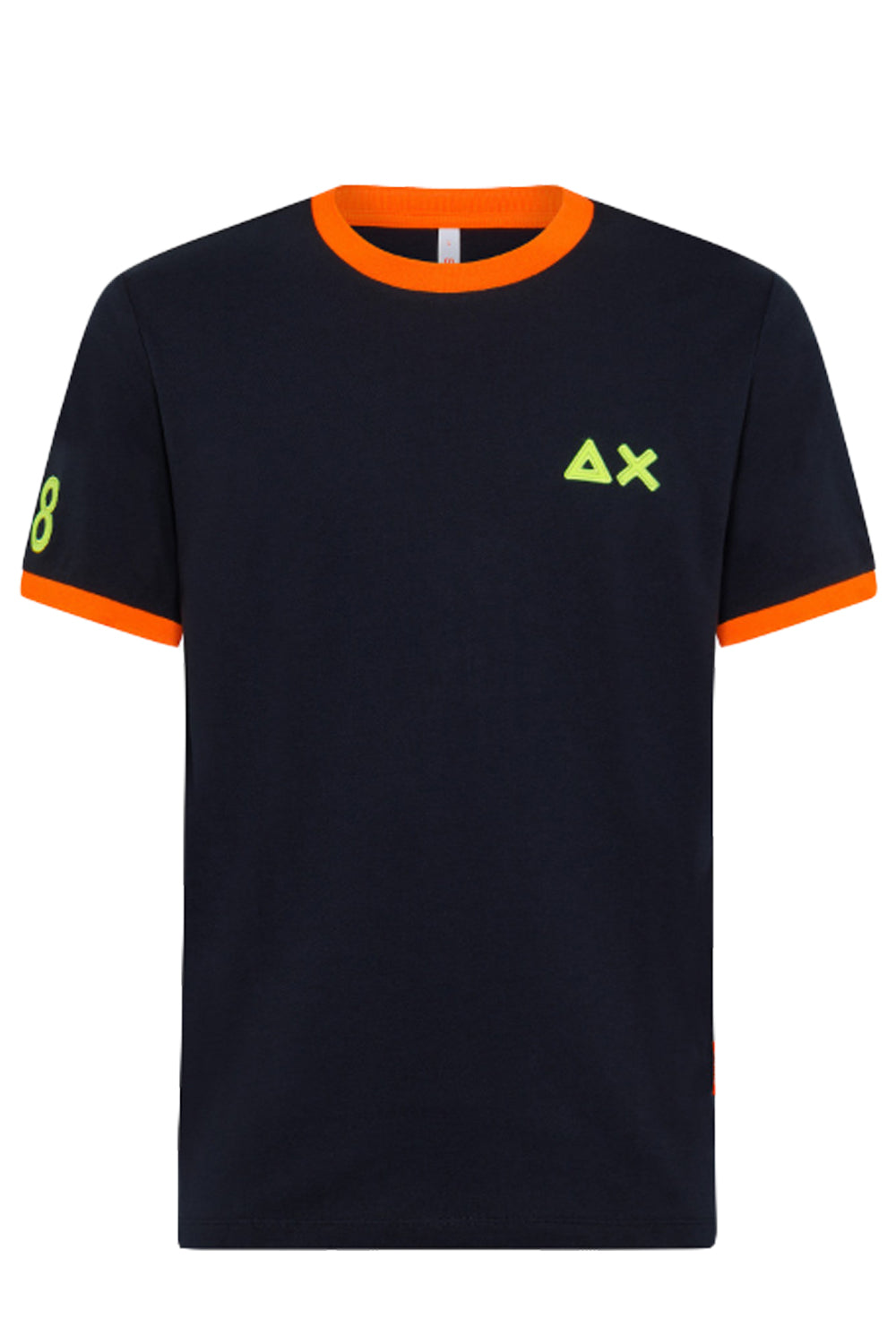 SUN68 Tshirt logo fluo T33122-07-Blu-S