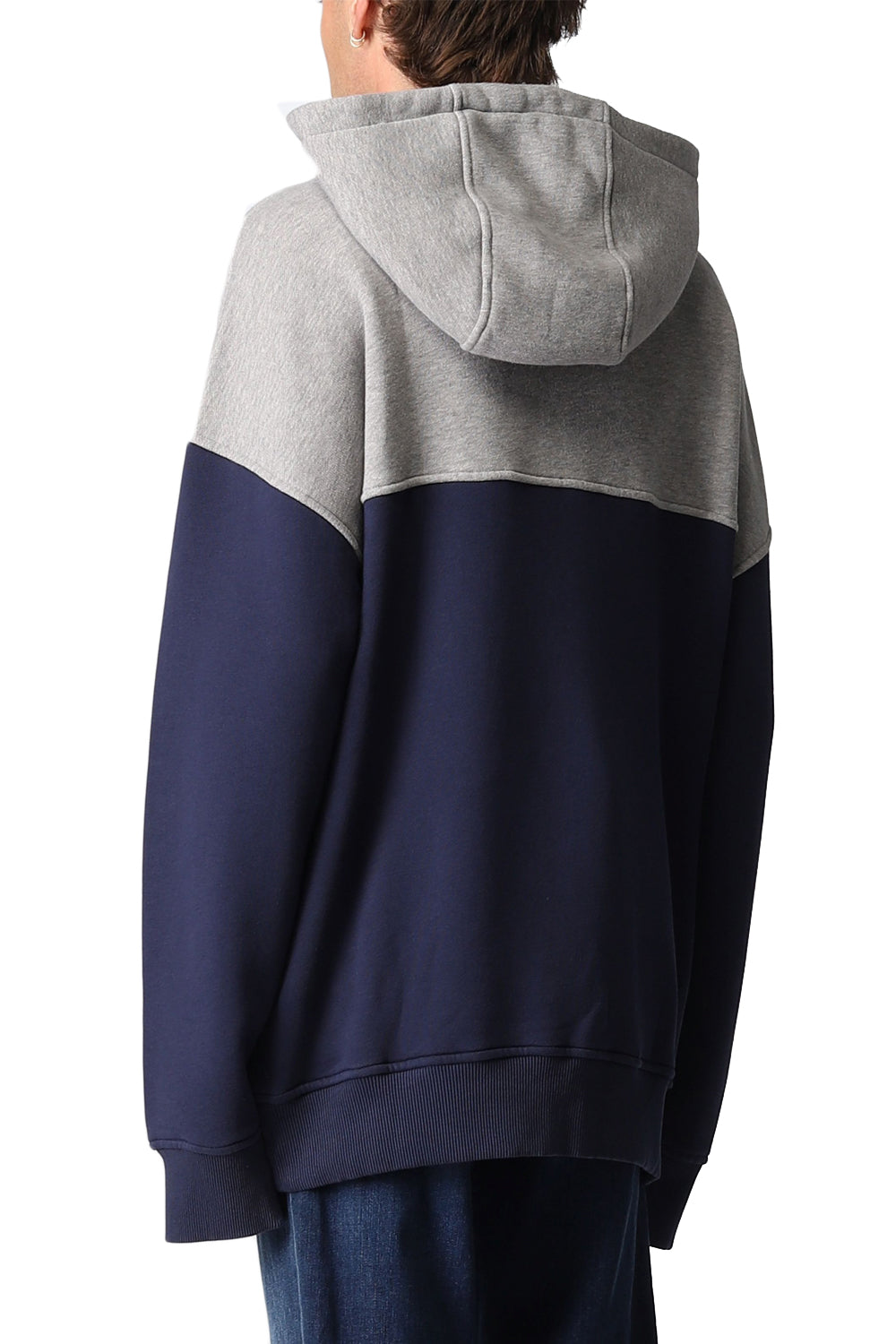 WOOLRICH Felpa Color Block con cappuccio e logo stampato WOOLRICH