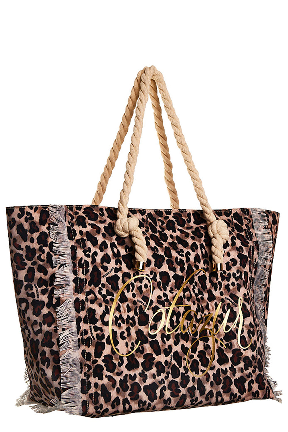 Shopper in canvas animalier - COTAZUR Borsa COTAZUR   