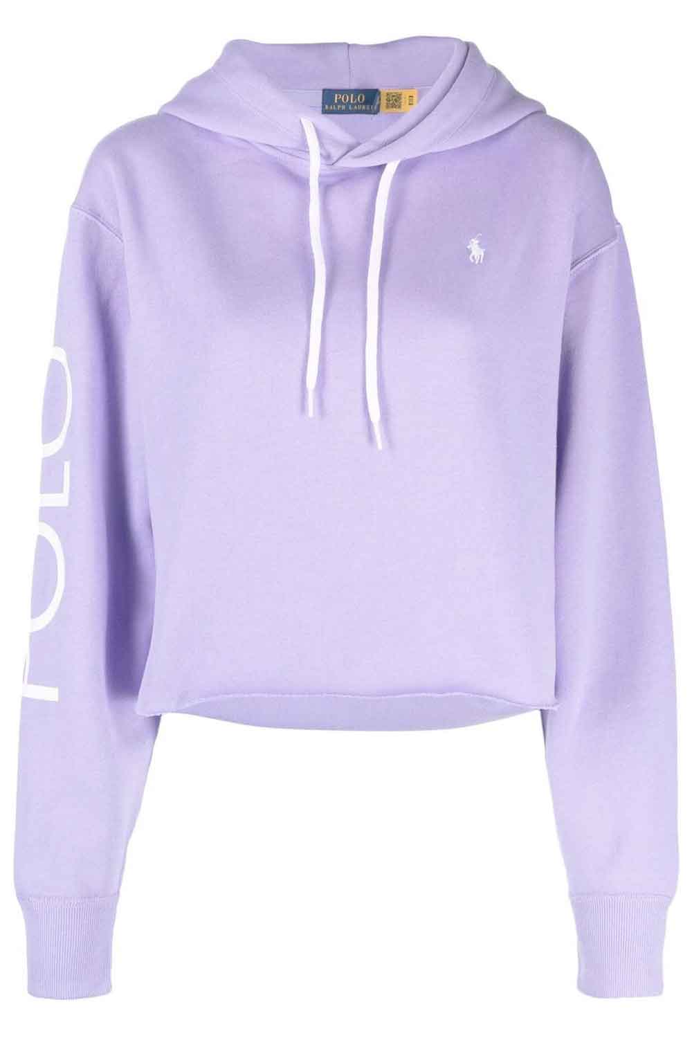 Felpa crop con stampa sulla manica - POLO RALPH LAURERN POLO RALPH LAUREN